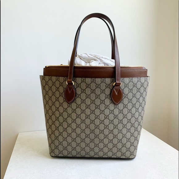 Gucci Monogram Shoulder Tote Bag - Picture 2 of 11
